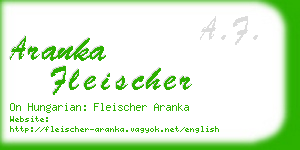 aranka fleischer business card